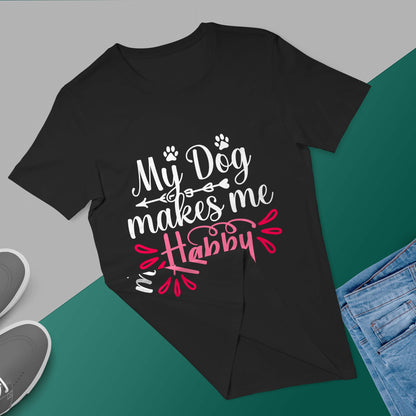 My Dog Makes me Happy | Oversized Premium Tshirt