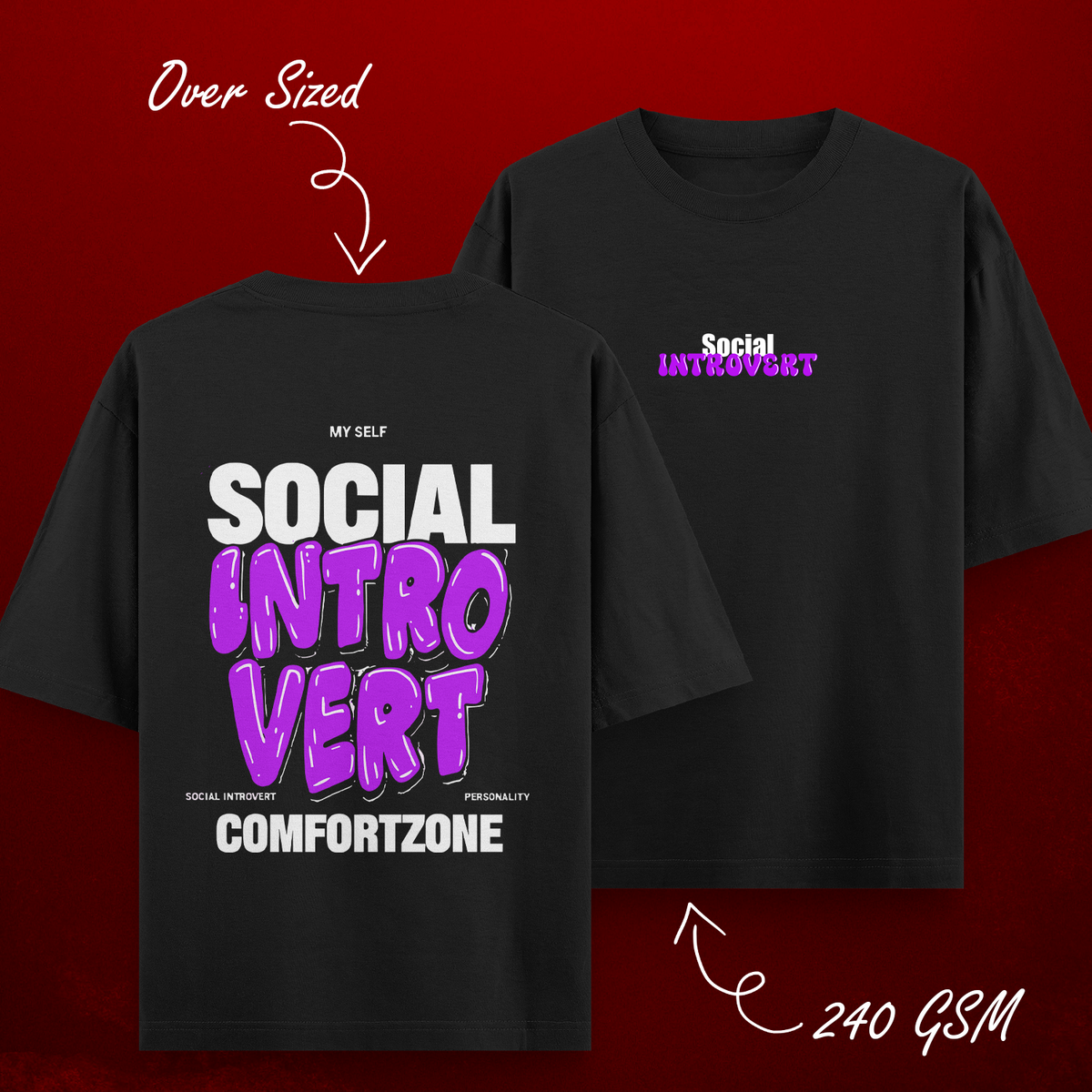 Social Introvert | OverSized Tshirt